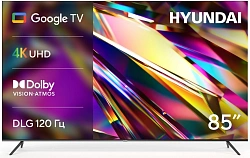 Телевизор LED Hyundai 85" H-LED85BU7011 Google TV Metal черный/черный 4K Ultra HD 60Hz DVB-T DVB-T2 DVB-C DVB-S DVB-S2 USB WiFi Smart TV