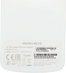 Сетевой адаптер HomePlug AV Mercusys MP510 KIT AV1000 Gigabit Ethernet (ант.внеш.несъем.) 2ант. (упак.:2шт)