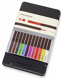 Карандаши цв. Moleskine WATERCOLOUR EW7P12COLA акварель. 12цв. мет.кор.