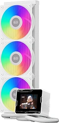Система водяного охлаждения PcCooler GT360M Display ARGB Soc-AM5/AM4/1200/1700/1851 белый 4-pin 15-33.7dB Al LCD 310W Ret (GT360M-WHAWXX-GL)