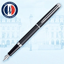 Ручка перьев. Waterman Hemisphere (S0920810) Matte Black CT F сталь нержавеющая подар.кор.