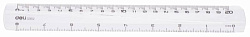 Линейка Deli Pioneer EG00212 пластик дл.20см прозрачный градуировка УФ чернила европодвес