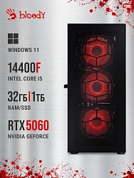 ПК Bloody BD-PC CB76T2 TWR i5 14400F (2.5) 32Gb SSD1Tb RTX5060 8Gb Windows 11 Home 64 GbitEth 650W черный (RUS) (2141962)