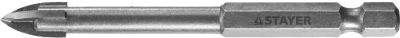 Сверло Stayer 2985-06_z01 по каф/керамогр/стек Д=6мм Дл=70мм (1пред.) для дрелей
