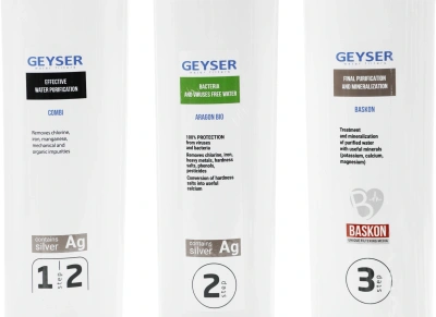 Комплект картриджей Гейзер для Смарт Био 511 для проточных фильтров (упак.:3шт)