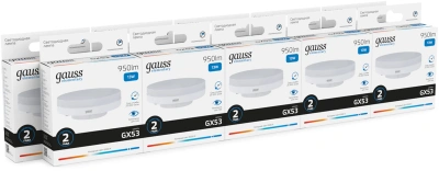 Лампа светодиодная Gauss Elementary 83833 13Вт цок.:GX53 таблетка 220B св.свеч.бел.хол. (упак.:10шт)