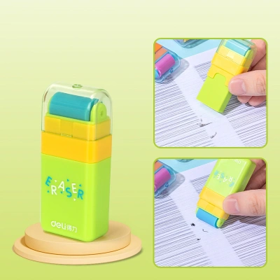 Ластик Deli VP154 60x26x16мм ПВХ ассорти