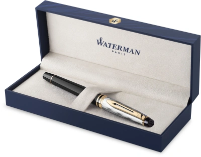 Ручка перьев. Waterman Reflections of Paris Expert DeLuxe (2200840) Black GT M подар.кор.