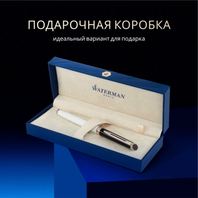 Ручка роллер Waterman Hemisphere Colour Blocking (2202845) черн/белый F черн. черн. подар.кор.