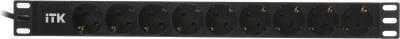 Блок распределения питания ITK алюминевый профиль PH22-9D2 гор.размещ. 9xSchuko базовые 10A C14 2м