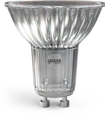 Лампа светодиодная Gauss Basic 8Вт цок.:GU10 софит 220B св.свеч.теп.св./дневн. (упак.:10шт) (10106182)