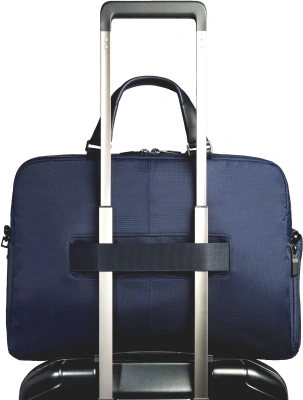 Деловая сумка Piquadro Orion CA6624S136/BLU с отделением для ноутбука синий ткань/натур.кожа