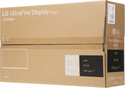 Монитор LG 31.5" 32UN880-B черный IPS LED 16:9 HDMI M/M матовая HAS Piv 350cd 178гр/178гр 3840x2160 60Hz FreeSync DP 4K USB 10.3кг