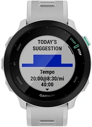 Смарт-часы Garmin Forerunner 55 1.04" LCD корп.белый рем.белый (010-02562-15)