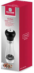 Мельница для перца/соли Rondell Buffalo RD-1503 стальной/черный упак.:подарочная коробка