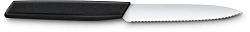 Нож кухонный Victorinox Swiss Modern (6.9003.10W) стальной универсальный лезв.100мм серрейт. заточка черный