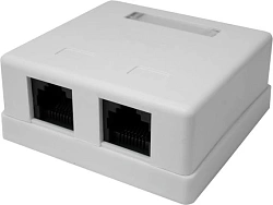 Розетка Suprlan 10-0309 наклад. RJ45 2 кат.5E UTP черн.