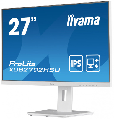 Монитор Iiyama 27" ProLite XUB2792HSU-W5 белый IPS LED 16:9 HDMI M/M матовая HAS Piv 250cd 178гр/178гр 1920x1080 75Hz VGA DP FHD USB 6.3кг