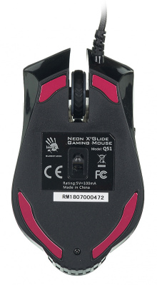 Мышь A4Tech Bloody Q51 черный/рисунок оптическая 6200dpi USB 8but