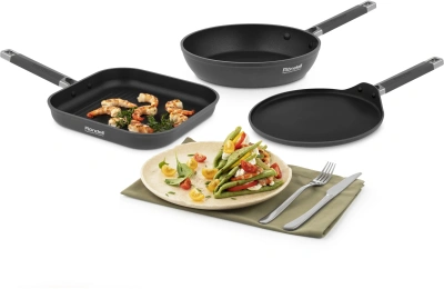 Сковорода ВОК (WOK) Rondell Stolz RDA-1771 круглая 28см покрытие: Xylan Plus ручка несъемная (без крышки) серый