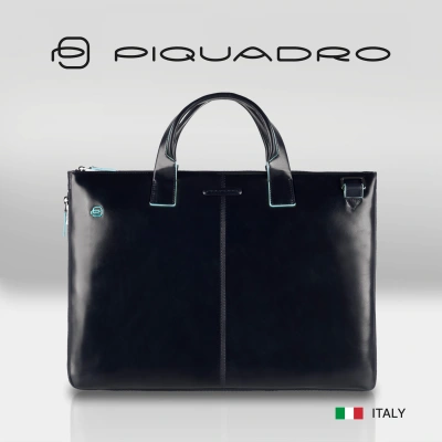 Деловая сумка Piquadro Blue Square CA4021B2/BLU2 с отделением для ноутбука синий натур.кожа