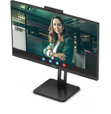 Монитор AOC 23.8" 24P3QW черный IPS LED 16:9 HDMI M/M Cam матовая HAS Piv 300cd 178гр/178гр 1920x1080 75Hz DP FHD 3.35кг