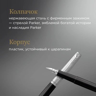 Ручка перьев. Parker Jotter Originals F60 (2096430) Black CT M сталь нержавеющая блистер