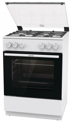 Плита Газовая Gorenje GG6A11WF белый (стеклянная крышка) реш.чугун