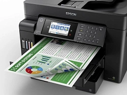 МФУ струйный Epson L15150 (C11CH72404/505/506/403/503) A3+ Duplex Net WiFi черный