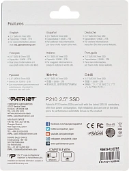 Накопитель SSD Patriot SATA-III 2TB P210S2TB25 P210 2.5"
