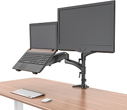 Кронштейн для монитора/ноутбука Cactus CS-VM-LH08-BK черный 13"-32" макс.16кг настольный поворот и наклон