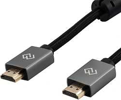 Кабель аудио-видео Digma HDMI (m)/HDMI (m) 3м. феррит.кольца позолоч.конт. черный (D-HDMI-2FF-V2.0-3M)