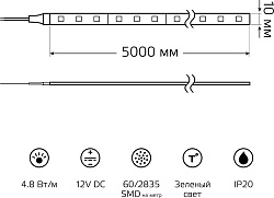 Лента светодиод. Gauss Elementary 5м (355000605)