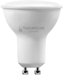 Лампа светодиодная Thomson TH-B2054 8Вт цок.:GU10 полусф. 220B св.свеч.бел.нейт. MR16 (упак.:1шт)