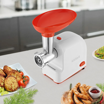 Мясорубка Kitfort КТ-2113-3 1000Вт белый/красный