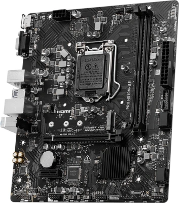Материнская плата MSI PRO H510M-B II (10Gen only) Soc-1200 Intel H470 2xDDR4 mATX AC`97 8ch(7.1) GbLAN+VGA+HDMI