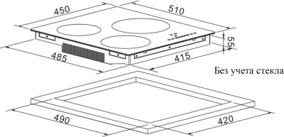 Индукционная варочная поверхность Weissgauff HI 430 BA черный
