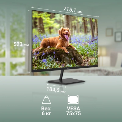 Монитор Digma 31.5" Progress 32A501U черный VA 4ms 16:9 HDMI матовая 300cd 178гр/178гр 3840x2160 60Hz G-Sync DP 4K 6кг