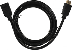 Кабель-удлинитель аудио-видео Buro HDMI (m)/HDMI (f) 1.5м. позолоч.конт. черный (BU-HDMI2.0-EXTND-1.5M)