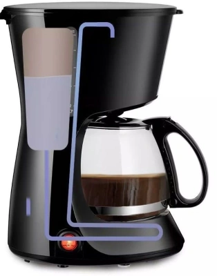 Кофеварка капельная Kitfort КТ-7260 550Вт черный/нержавеющая сталь