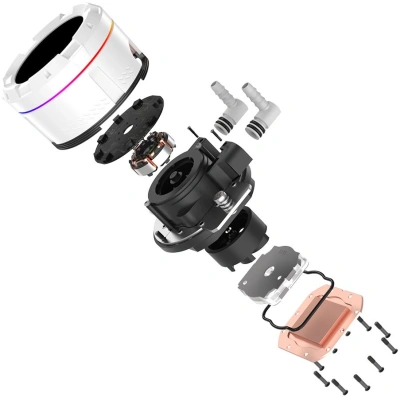 Система водяного охлаждения ID-Cooling SL240 ARGB Soc-AM5/AM4/1200/1700/1851 белый 4-pin 14-30dB Al+Cu LCD 300W Ret (SL240 WHITE)