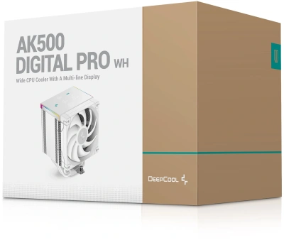 Устройство охлаждения(кулер) Deepcool AK500 Digital Pro ARGB Soc-AM5/AM4/1200/1700/1851 белый 4-pin 25dB Al+Cu LCD 240W 1346gr Ret (R-AK500-WHAPMN-G)