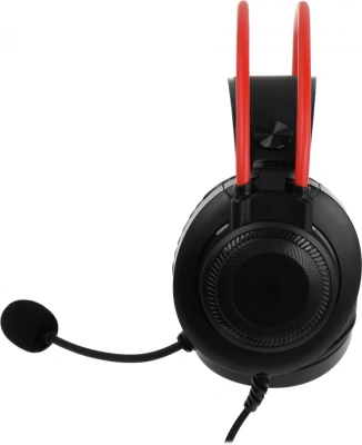 Наушники с микрофоном A4Tech Bloody G200S черный/красный 2м мониторные USB оголовье (G200S USB/ BLACK +RED)