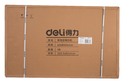 Доска стеклянная Deli 8735B стеклянная белый 60x90см стекло магнитный 4 магнита/2 маркера/стиратель