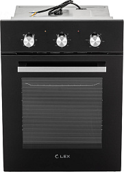 Духовой шкаф Электрический Lex EDM 4570 BL стекло черное
