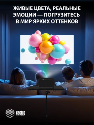 Проектор Cactus CS-PRC.05B.Full HD-A LCD 720Lm ANSI (1920x1080) 1000:1 ресурс лампы:50000часов 2xUSB typeA 2xHDMI 1.78кг