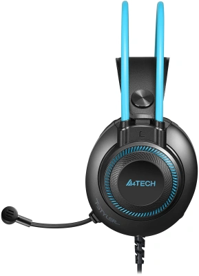 Наушники с микрофоном A4Tech Fstyler FH200i серый/синий 1.8м накладные оголовье (FH200I BLUE)