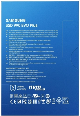 Накопитель SSD Samsung PCIe 4.0 x4 1TB MZ-V9S1T0BW 990 EVO Plus M.2 2280