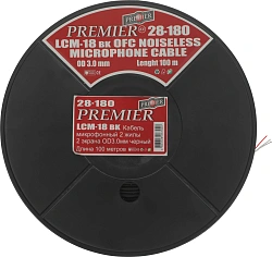 Кабель акустический Premier LCM-18 BK 100м. черный (28-180 100)
