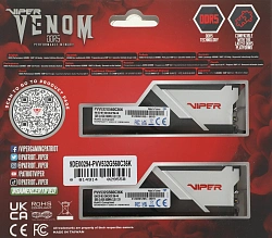 Память DDR5 2x16Gb 5600MHz Patriot PVV532G560C36K Viper Venom RTL Gaming PC5-44800 CL36 DIMM 288-pin 1.25В с радиатором Ret